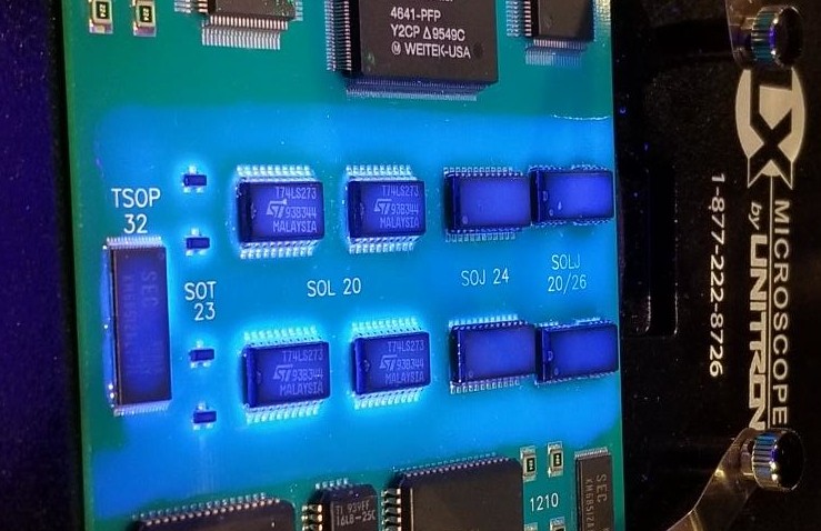 Ensuring Flawless Conformal Coating Inspection with the LX Microscopes by UNITRON 15859-B LED Ring Light