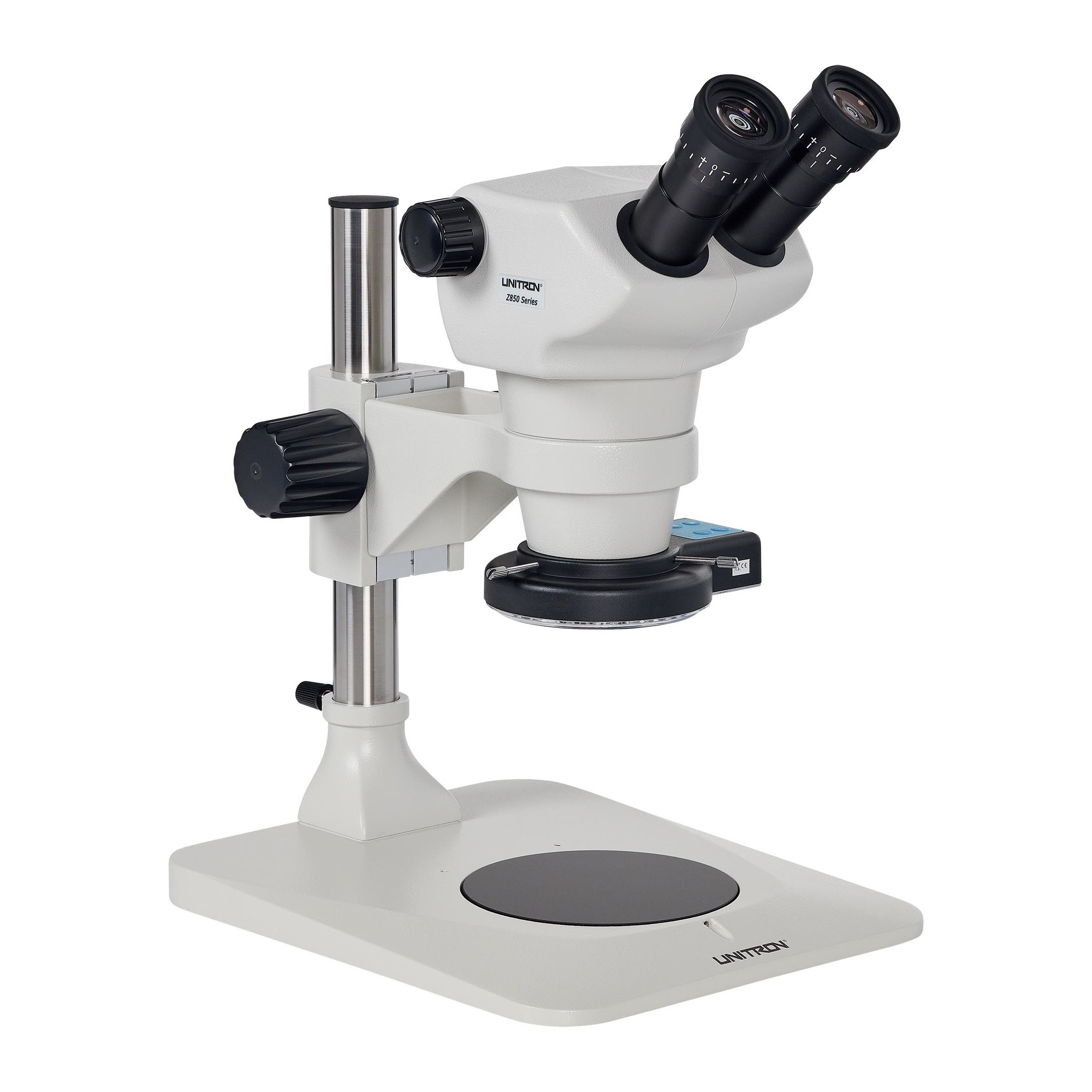 Z850 Zoom Stereo Microscope, Pole Stand, Quad LED Ring Light
