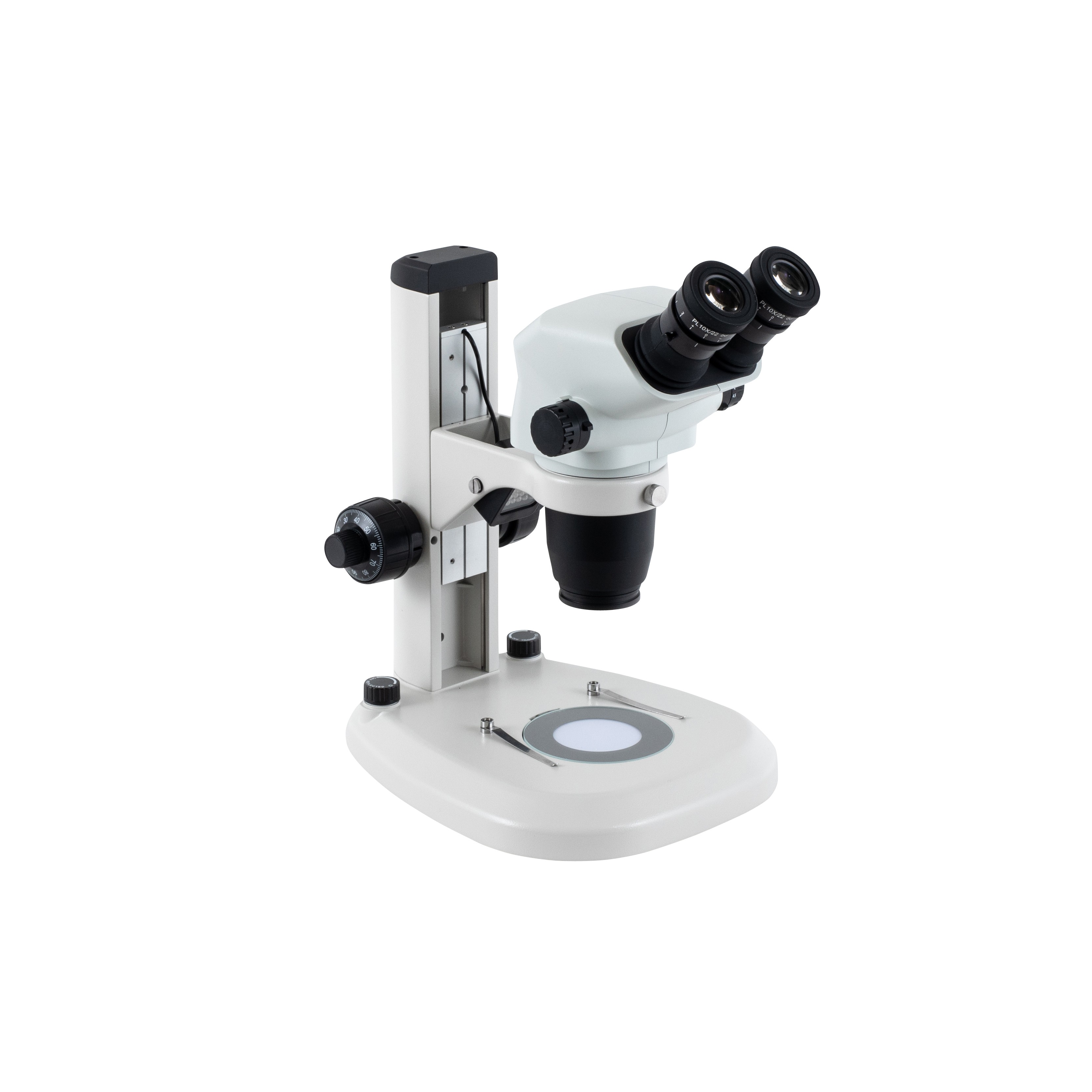 Z645 binocular stereo microscope on coaxial coarse-fine LED stand, great for industrial inspection