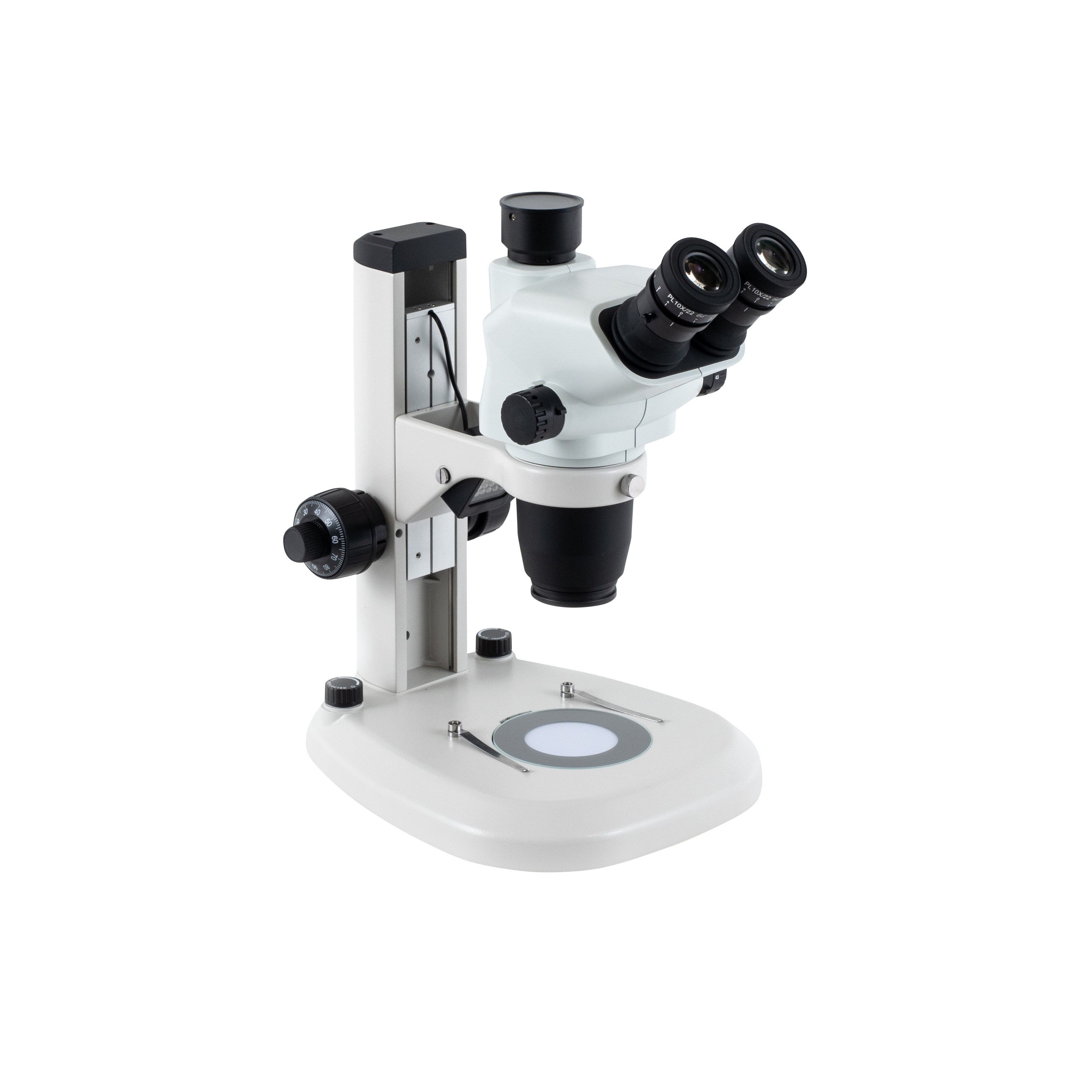 Z645 trinocular stereo microscope on coaxial coarse-fine LED stand, great for industrial inspection